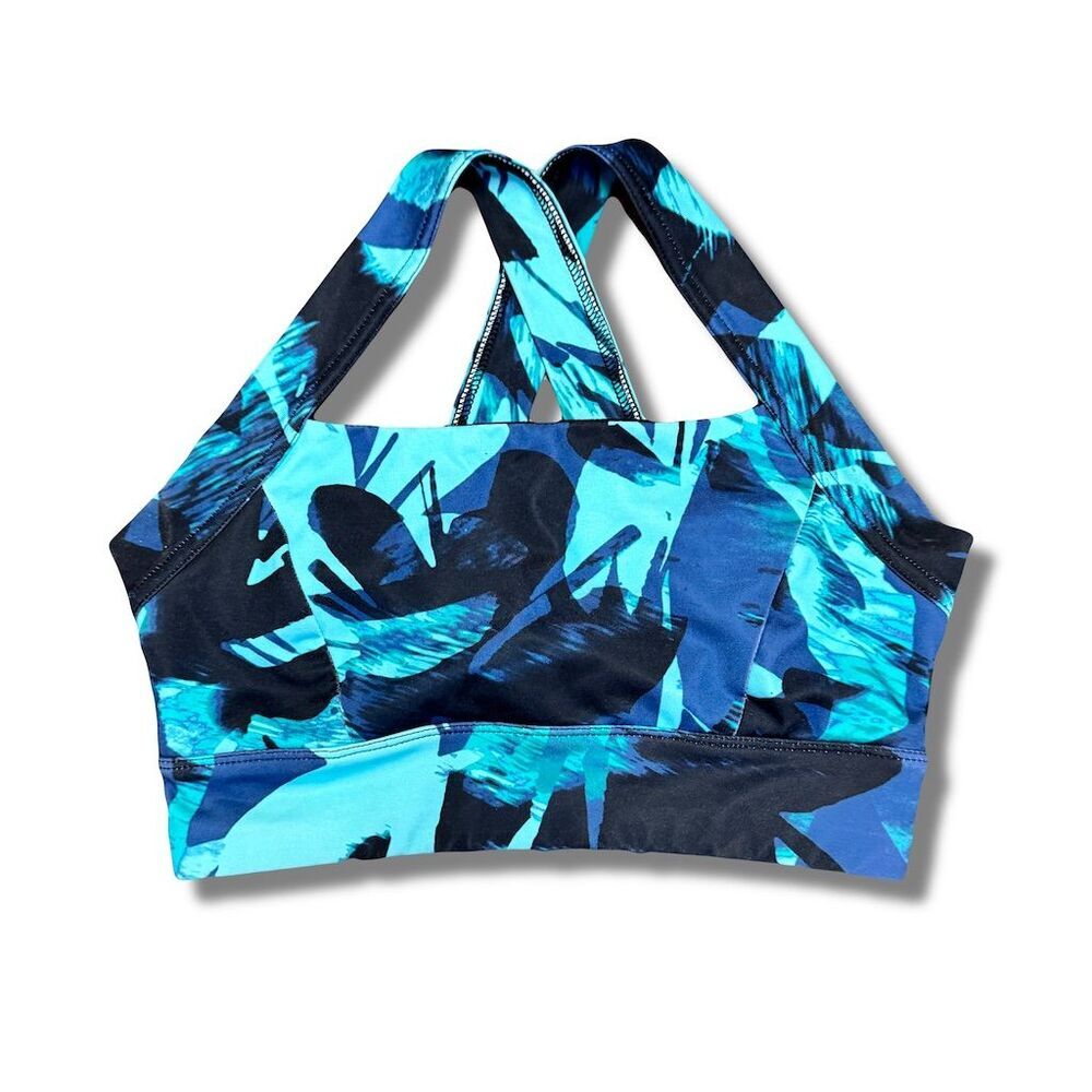 Athletic Works Women's Blue Camo Sports Bra Medium Support(Size: XS)